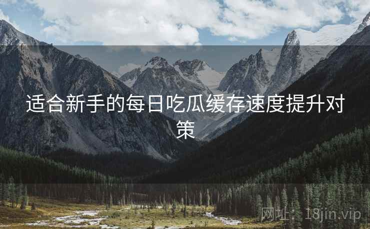 适合新手的每日吃瓜缓存速度提升对策