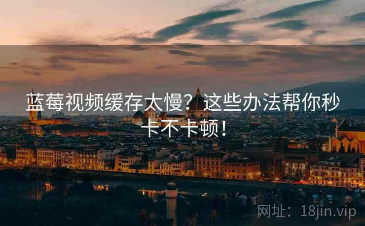 蓝莓视频缓存太慢？这些办法帮你秒卡不卡顿！