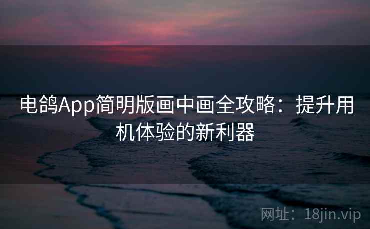 电鸽App简明版画中画全攻略：提升用机体验的新利器
