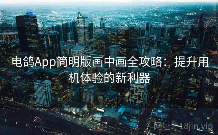 电鸽App简明版画中画全攻略：提升用机体验的新利器