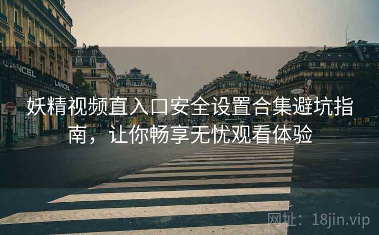 妖精视频直入口安全设置合集避坑指南，让你畅享无忧观看体验