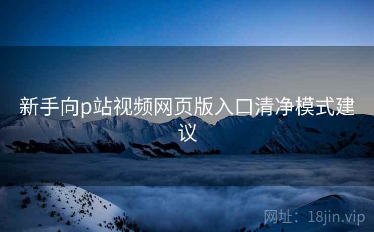 新手向p站视频网页版入口清净模式建议